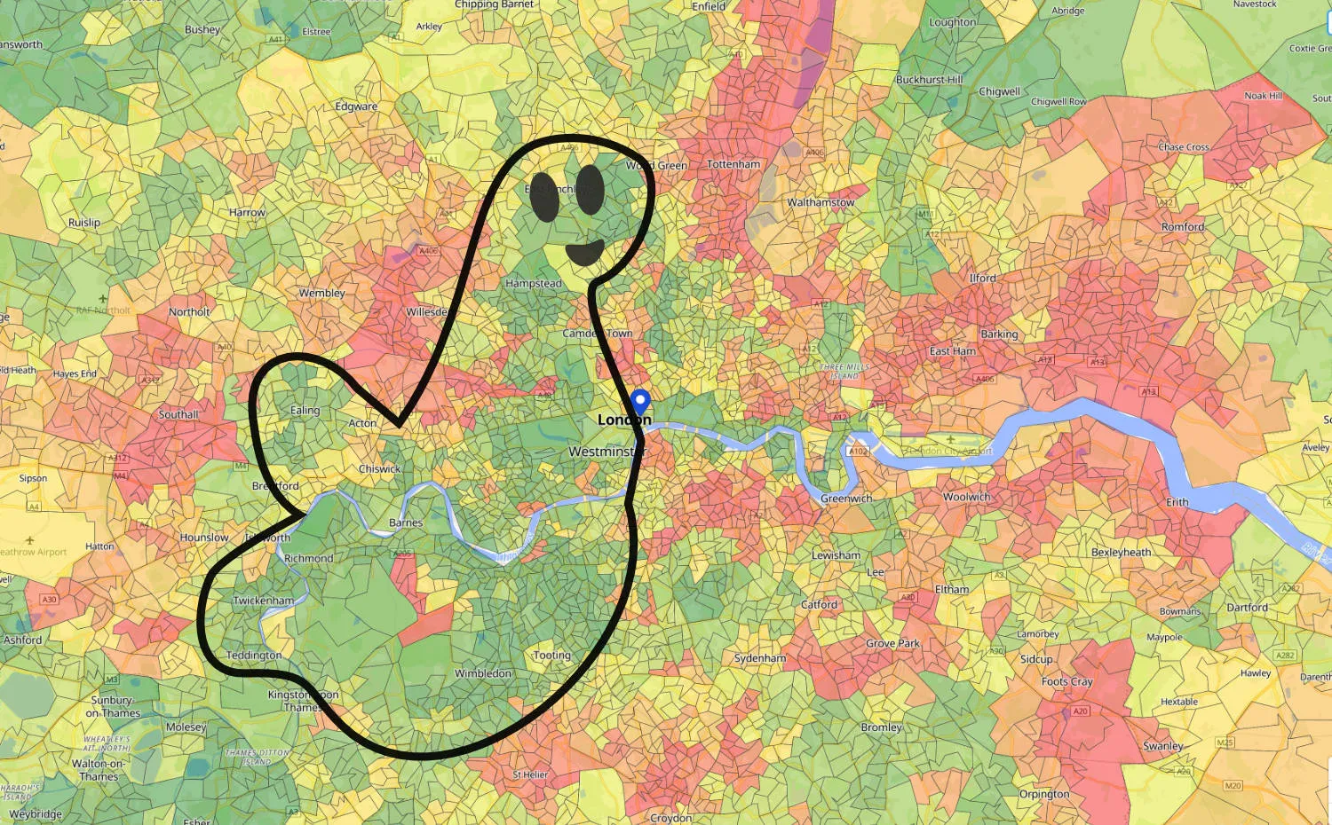 London Banana Area