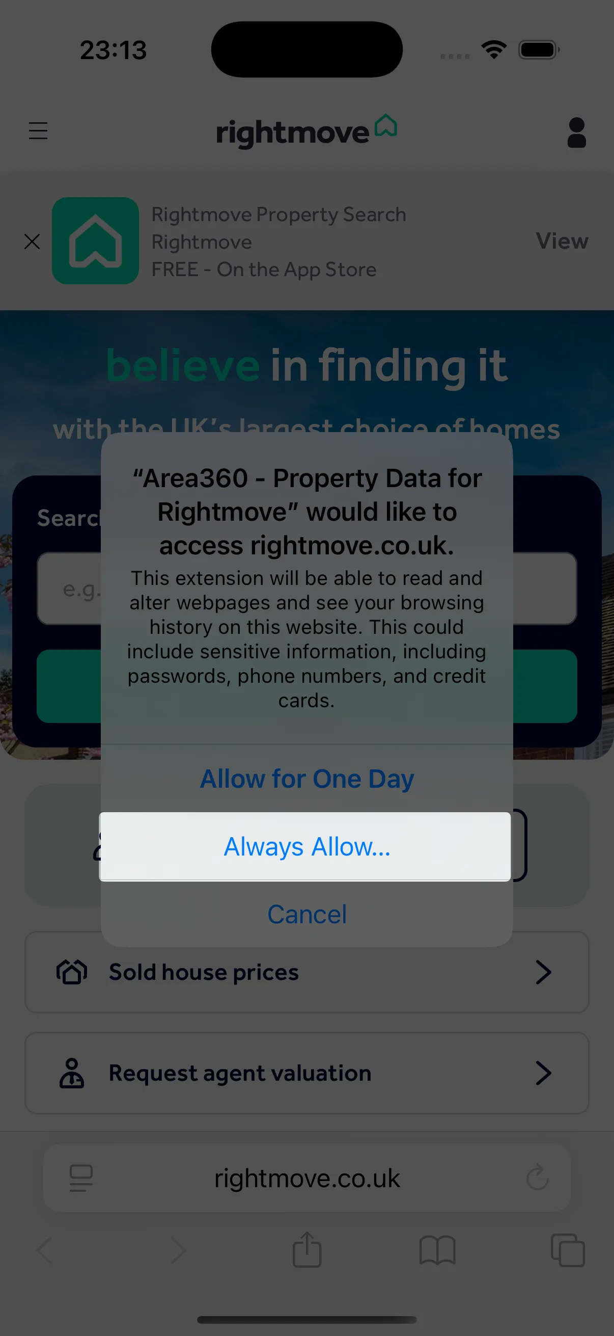 Area360 Safari - Step 5